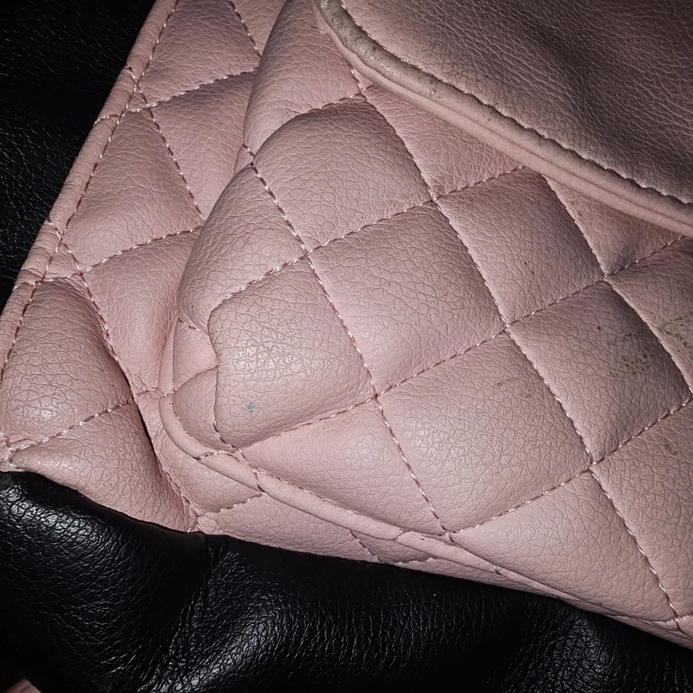 💰Luv Betsey Chic Black and Pink Quilted Backpack
